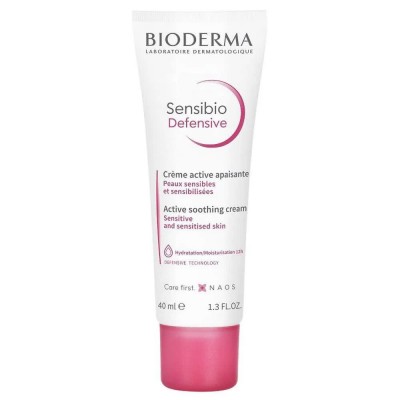 козметика,за,овлажняване,bioderma,sensibio,defensive,active,soothing,cream,40ml,white