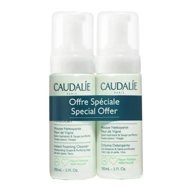 козметика,за,почистване,caudalie,vinoclean,instant,foaming,cleanser,150ml,2,units,white