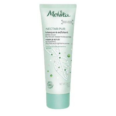 ексфолианти,melvita,nectar,pur,mask&scrub,75ml,green