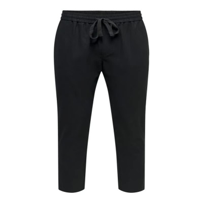 анцуг,мъжки,панталони,only,&,sons,onslinus,crop,linen,1823,sweat,pants,black