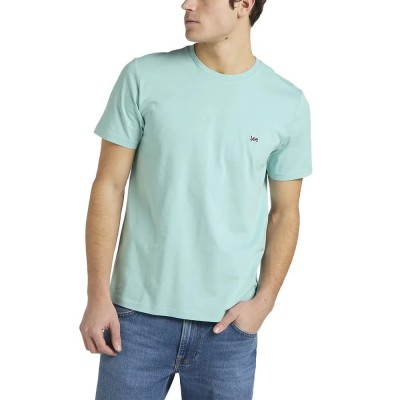 тениска,мъжки,тениски,дамски,тениски,lee,patch,logo,short,sleeve,t,shirt,grey,(mint,blue)