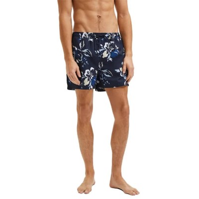 бански,гащета,мъжки,бански,костюми,selected,classic,swimming,shorts,sky,captain,aop,flower,(blue)