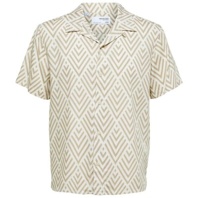 риза,с,къс,ръкав,мъжки,ризи,selected,regular,tyler,short,sleeve,shirt,beige,(incense,aop)
