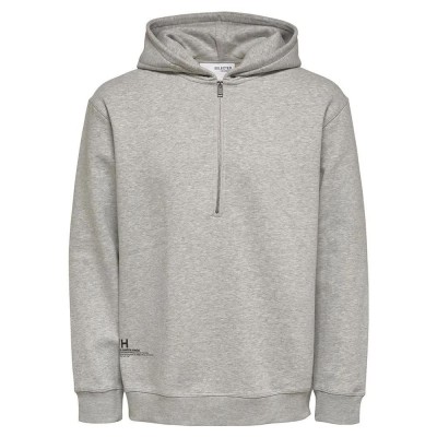 суичър,мъжки,пуловери,selected,relax,major,hoodie,light,grey,melange,(grey)