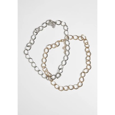 бижутерия,urban,classics,set,of,2,s,big,classic,necklace,yellow,(doré,argent)