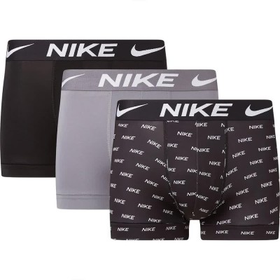 боксерки,мъжко,бельо,nike,boxers,3,units,black,grey,(nike,logo,print,cool,grey,black)