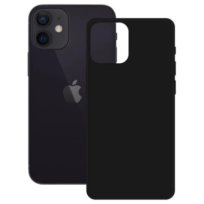 други,аксесоари,contact,matte,iphone,12,mini,silicone,phone,case,clear,(black)