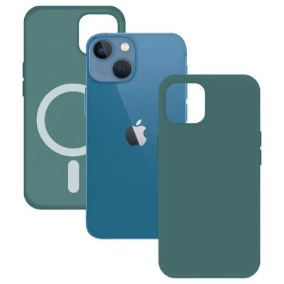 други,аксесоари,ksix,magcharge,iphone,13,mini,silicone,phone,case,green
