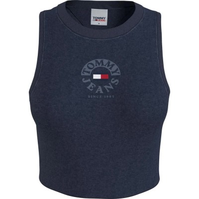 дънки,дамски,топове,tommy,jeans,crop,timeless,circle,sleeveless,top,twilight,navy,(blue)