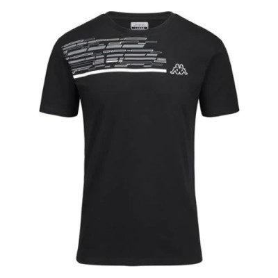 тениска,мъжки,тениски,kappa,godot,short,sleeve,t,shirt,black,(black)