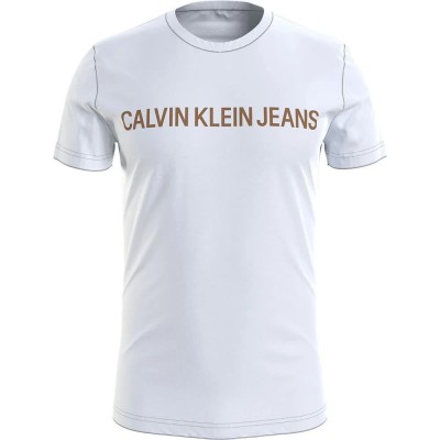 тениска,мъжки,тениски,calvin,klein,jeans,institutional,logo,slim,short,sleeve,t,shirt,bright,white,(white)