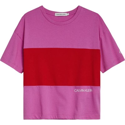 тениска,детски,тениски,calvin,klein,jeans,inst,silver,logo,slim,short,sleeve,t,shirt,pink,(sweetest,pink)