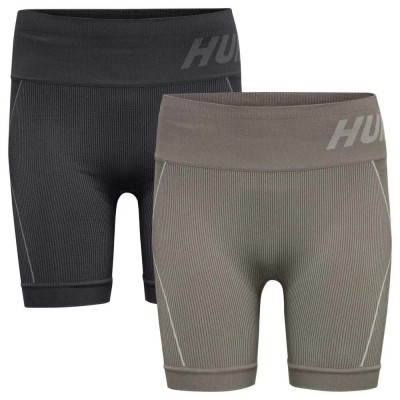 клин,дамски,клинове,дамски,чорапогащи,и,клинове,hummel,christel,seamless,short,leggings,2,units,multicolor,(black,chateau,grey)