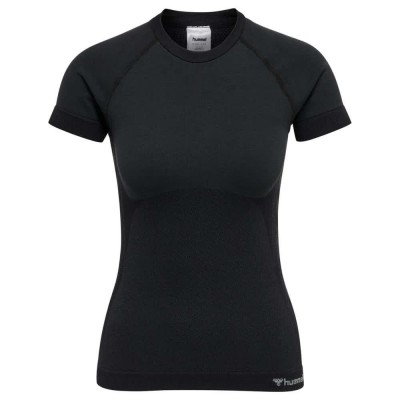 тениска,дамски,тениски,hummel,cleaa,seamless,short,sleeve,t,shirt,black,melange,(black)