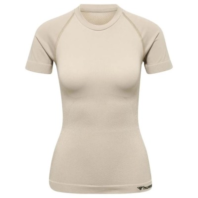 тениска,дамски,тениски,hummel,cleaa,seamless,short,sleeve,t,shirt,chateau,gray,(beige)