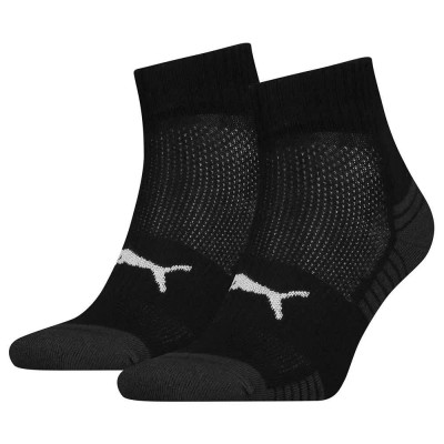 чорапи,мъжки,чорапи,puma,sport,cushioned,quarter,short,socks,2,pairs,black,(black)