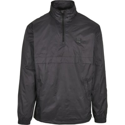 яке,мъжки,якета,urban,classics,stand,up,collar,pull,over,jacket,black