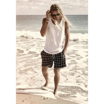 бански,гащета,мъжки,бански,костюми,urban,classics,swimming,shorts,black,white,(black)