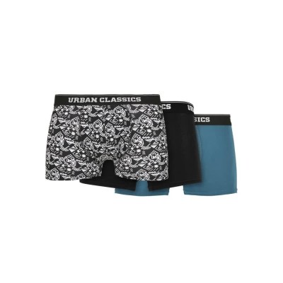 боксерки,мъжко,бельо,urban,classics,set,of,3,s,organic,(big,),boxers,black,(black,white,black,blue,duck)