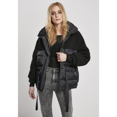 яке,дамски,якета,и,палта,urban,classics,jacket,sherpa,mix,puffer,black