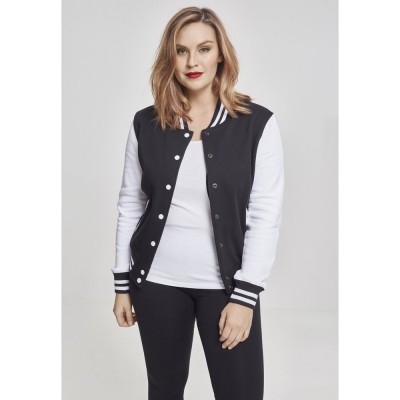 яке,дамски,якета,и,палта,urban,classics,jacket,2,tone,college,sweat,gt,black