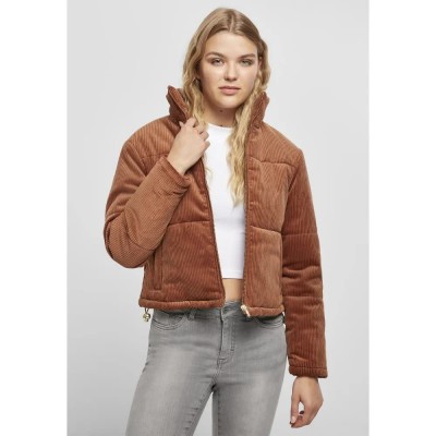 яке,дамски,якета,и,палта,urban,classics,corduroy,puffer,jacket,orange