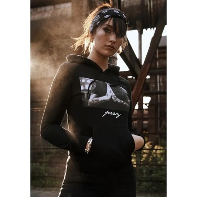 тениска,дамски,блузи,mister,tee,pray,sweatshirt,black,(black)