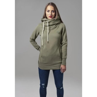блуза,дамски,блузи,urban,classics,long,logopatch,sweatshirt,olive,(green)