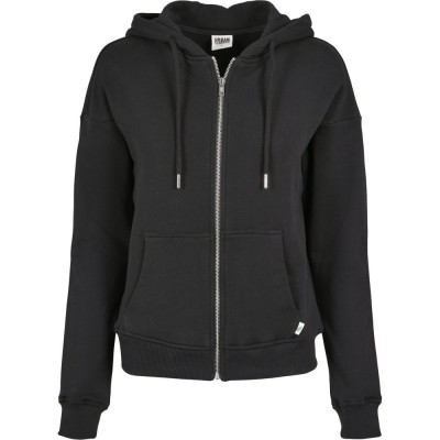 блуза,дамски,блузи,urban,classics,sweatshirt,organic,terry,zip,big,black
