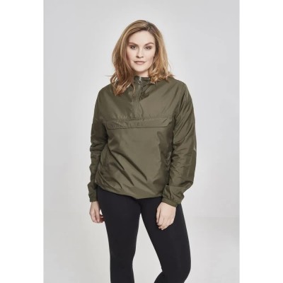 блуза,дамски,блузи,urban,classics,basic,gt,half,zip,sweatshirt,green,(dark,green)