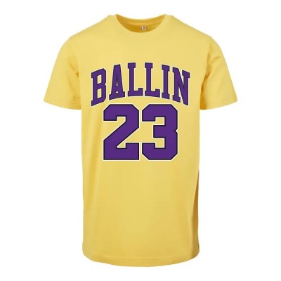 тениска,мъжки,тениски,mister,tee,ballin,23,t,shirt,jaune,violet,(yellow)