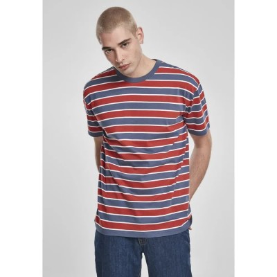 тениска,мъжки,тениски,дамски,тениски,urban,classics,yarn,dyed,oversized,board,stripe,short,sleeve,t,shirt,brown,(brown,blue,oil)