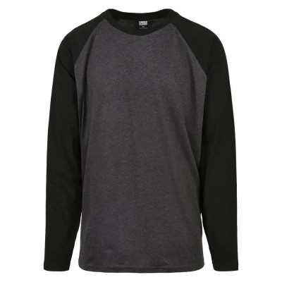тениска,мъжки,тениски,дамски,тениски,urban,classics,raglan,contrast,long,sleeve,t,shirt,brown,(marron,foncé,noir)