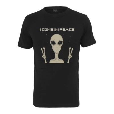 тениска,мъжки,тениски,mister,tee,i,come,in,peace,t,shirt,black,(black)