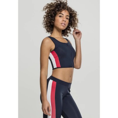 потник,дамски,топове,urban,classics,stripe,zip,crop,sleeveless,top,navy,blue,red,white,(blue)
