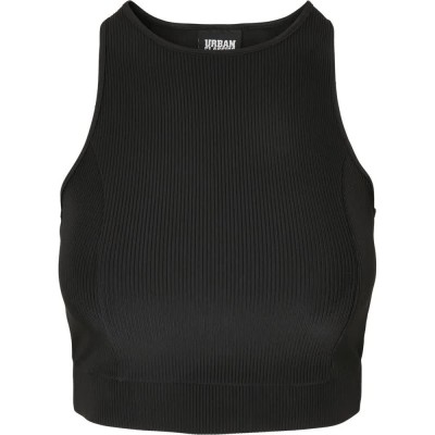 тениска,дамски,тениски,urban,classics,crop,top,sleeveless,t,shirt,black,(black)