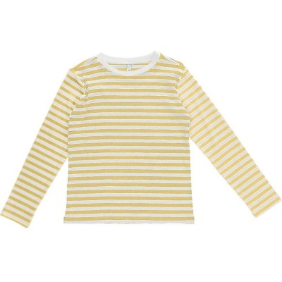 тениска,детски,тениски,pieces,elly,rib,long,sleeve,t,shirt,yellow,(pale,banana,stripes,bright,white)