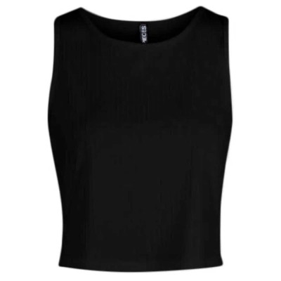 потник,дамски,топове,pieces,kylie,crop,sleeveless,top,black,(black)