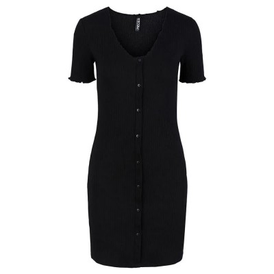 рокля,дамски,поли,и,рокли,pieces,nukisa,short,sleeve,dress,black,(black)