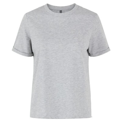 тениска,дамски,тениски,pieces,ria,fold,up,solid,short,sleeve,t,shirt,grey,(light,grey,melange)