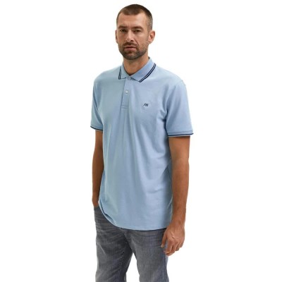 мъжки,блузи,с,яка,selected,aze,sport,short,sleeve,polo,blue,(skyway,detail,melange)
