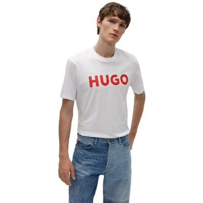 тениска,мъжки,тениски,hugo,dulivio,short,sleeve,t,shirt,white