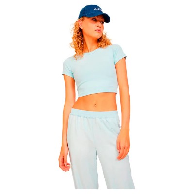 бебешка,фланелка,с,къс,ръкав,дамски,топове,jack,&,jones,florie,jjxx,short,sleeve,top,baby,blue,(white)