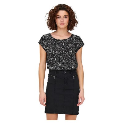 дамски,блузи,дамски,ризи,only,vic,aop,short,sleeve,blouse,black,(black,aop,blurry,dot)