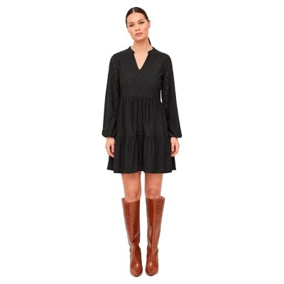 рокля,дамски,поли,и,рокли,vila,kawa,long,sleeve,dress,black