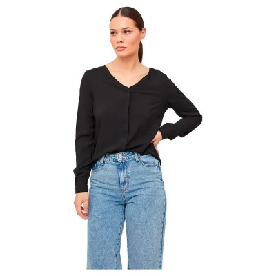 риза,с,дълъг,ръкав,дамски,блузи,дамски,ризи,vila,paya,long,sleeve,shirt,black,(black)