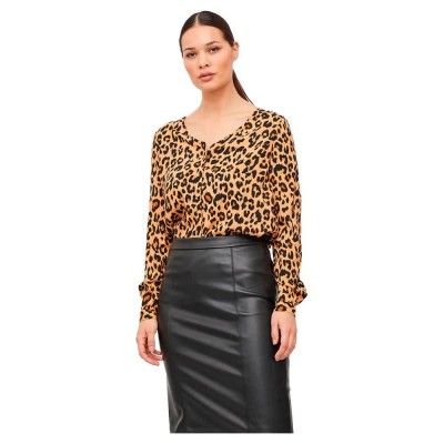риза,с,дълъг,ръкав,дамски,блузи,дамски,ризи,vila,paya,long,sleeve,shirt,butterum,aop,leo,(yellow)