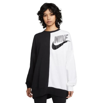 тениска,дамски,тениски,nike,sportswear,ft,oos,crew,dnc,long,sleeve,t,shirt,black,(black,white)