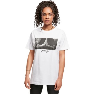 тениска,дамски,тениски,mister,tee,pray,short,sleeve,t,shirt,white
