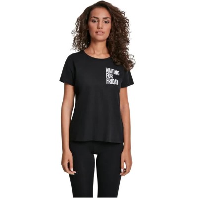 тениска,дамски,тениски,mister,tee,waiting,for,friday,box,short,sleeve,t,shirt,black